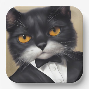 Assiettes En Carton Chat intelligent