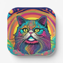 Assiettes En Carton Chat Zen Moderne