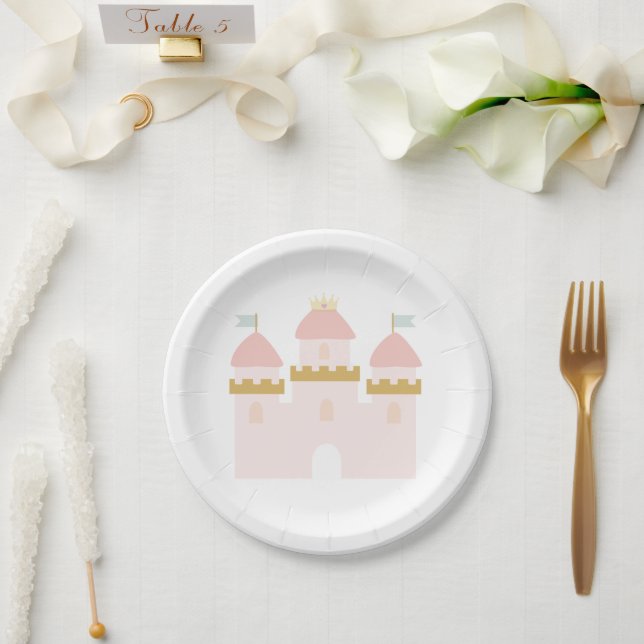 Assiettes En Carton Château Princess Bunting Anniversaire (Mariage)
