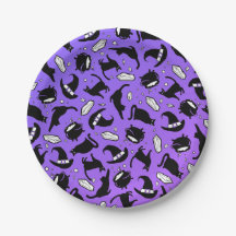 Chats, cristaux et cauldrons - Plaque en papier