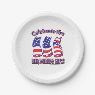Assiettes En Carton Chats Patriotes