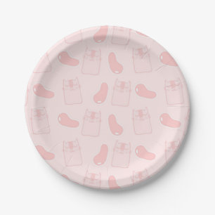 Assiettes En Carton Chats roses et gelées