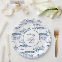 Chattanooga Toile Navy et Blanc Mariage Douche