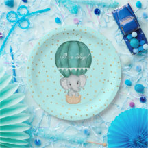 Chaud Air Balloon Baby Eléphant Douche