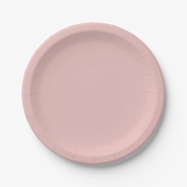 Assiettes En Carton Chaussons de ballet Couleur solide rose (Devant)