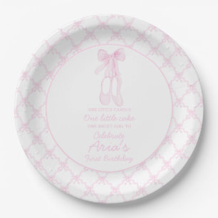 Assiettes En Carton Chaussons Preppy rose Ballerina Premier anniversai