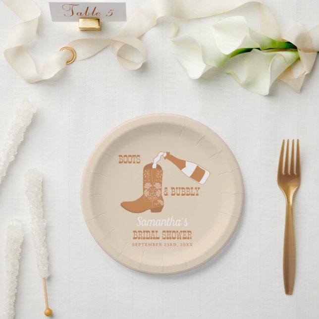 Assiettes En Carton Chaussures à talons Rustique Occidental Mariage (Mariage)