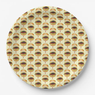 Assiettes En Carton Cheeseburger Hamburger Fromer Burger Bun