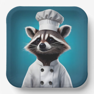 Assiettes En Carton Chef Raccoon