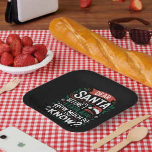 Assiettes En Carton Cher Père Noël Avant D'Expliquer Combien Vous Save
