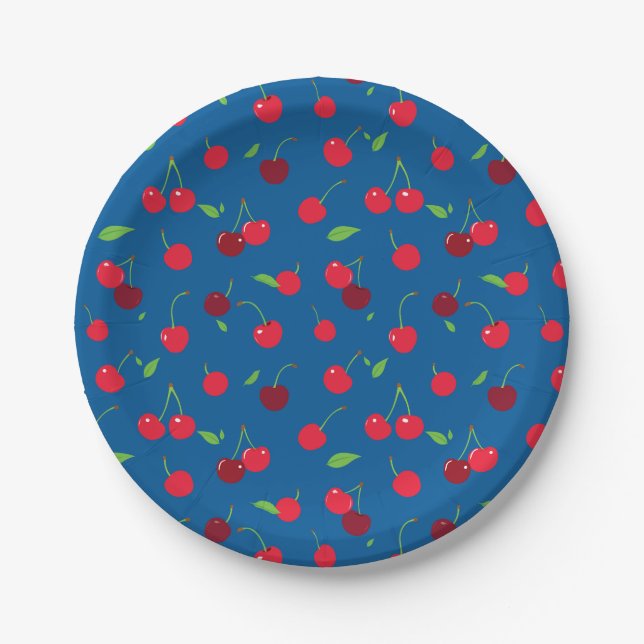 Assiettes En Carton Cherry (Devant)