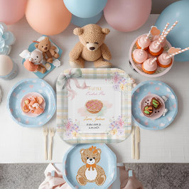 Assiettes En Carton Cherry Little Cutie Pie Pastel En vichy Baby showe
