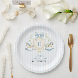 Assiettes En Carton Cheval à bascule Prépa pour Premier Anniversaire