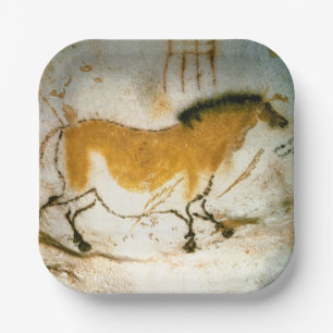 Assiettes En Carton Cheval chinois, peintures rupestres de Lascaux