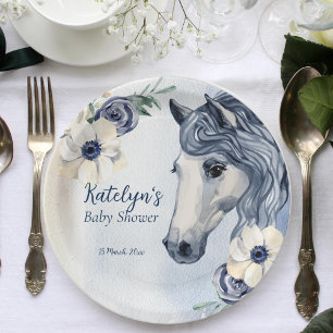 Assiettes En Carton Cheval cowgirl ranch baby shower vaisselle