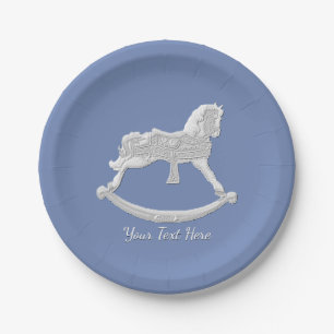 Assiettes En Carton Cheval de basculage vintage votre couleur