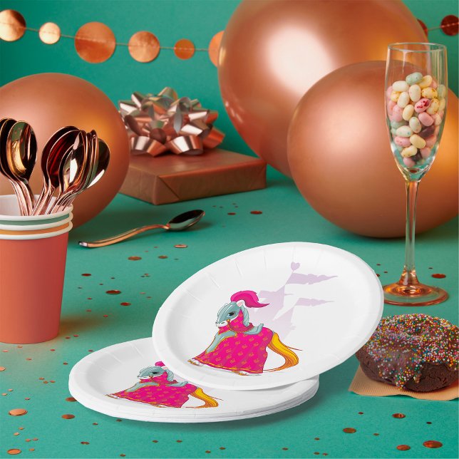 Assiettes En Carton Cheval de Chevalier médiéval en Imaginaire d'Armor (Créateur téléchargé)