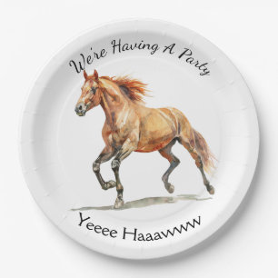 Assiettes En Carton Cheval Galloping Personnalisé