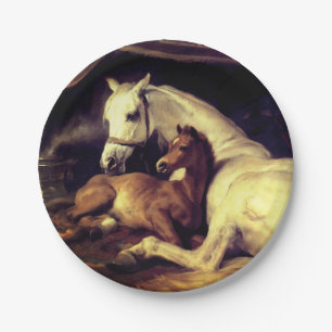 Assiettes En Carton Chevaux d'atterrisseur