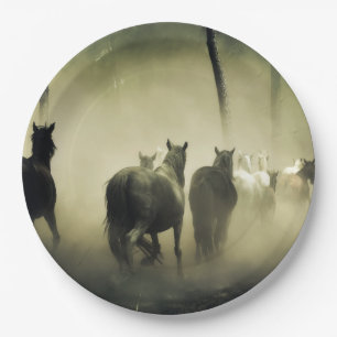 Assiettes En Carton Chevaux sauvages