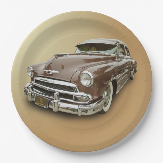 ASSIETTES EN CARTON CHEVROLET 1951 (Devant)