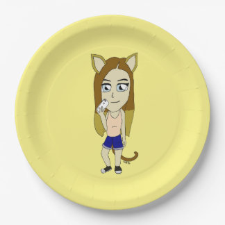 Assiettes En Carton Chibi Catgirl