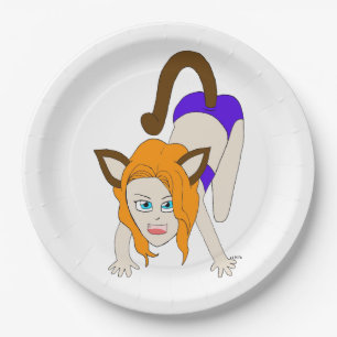 Assiettes En Carton chibi catgirl