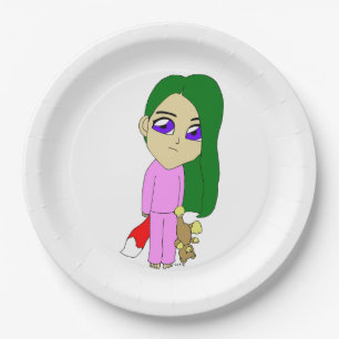Assiettes En Carton chibi foxy fille