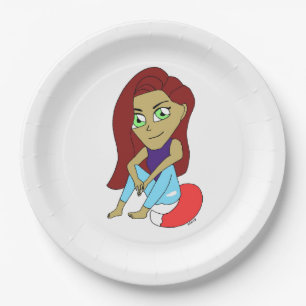 Assiettes En Carton chibi foxy fille