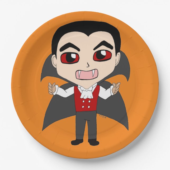 Assiettes En Carton chibi vampire (Devant)