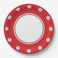 Chic de table dans la plaque à papier de cerise