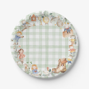 Assiettes En Carton Chic Green Nursery Rhyme Green Genre Neutre