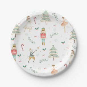 Assiettes En Carton Chic Nutcracker Ballet Joyeuse fête de Noël