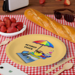Assiettes En Carton Chick retraité, coloré et mignon, Plaques en papie