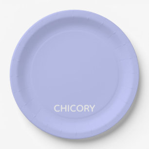 Assiettes En Carton Chicorée Nom de couleur bleu Fleur