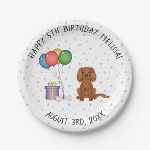Assiettes En Carton Chien Cavalier King Charles Spaniel Ruby - Anniver