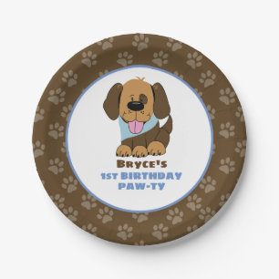 Assiettes En Carton Chien Chien Chien Chien Anniversaire Plaques Papie