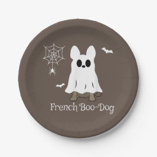 Assiettes En Carton Chien-chien français Halloween Chien-chien-chien-c