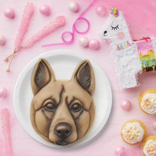 Assiettes En Carton Chien Malinois Belge Inspiré 3D