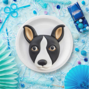Assiettes En Carton Chien Rat Terrier Inspiré 3D