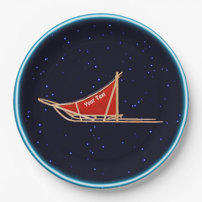 Assiettes En Carton Chien Sur Étoiles (Devant)