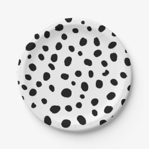 Assiettes En Carton Chien Tache Noire Dalmatien Anniversaire