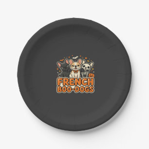 Assiettes En Carton Chiens Boo français Halloween French Bulldog Desig