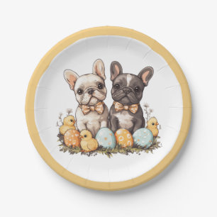 Assiettes En Carton Chiens de Pâques