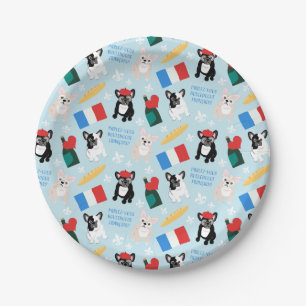 Assiettes En Carton Chiens de taureau vraiment français