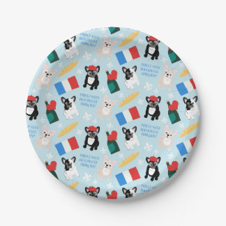 Assiettes En Carton Chiens de taureau vraiment français