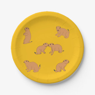 Assiettes En Carton Chiens des Prairies