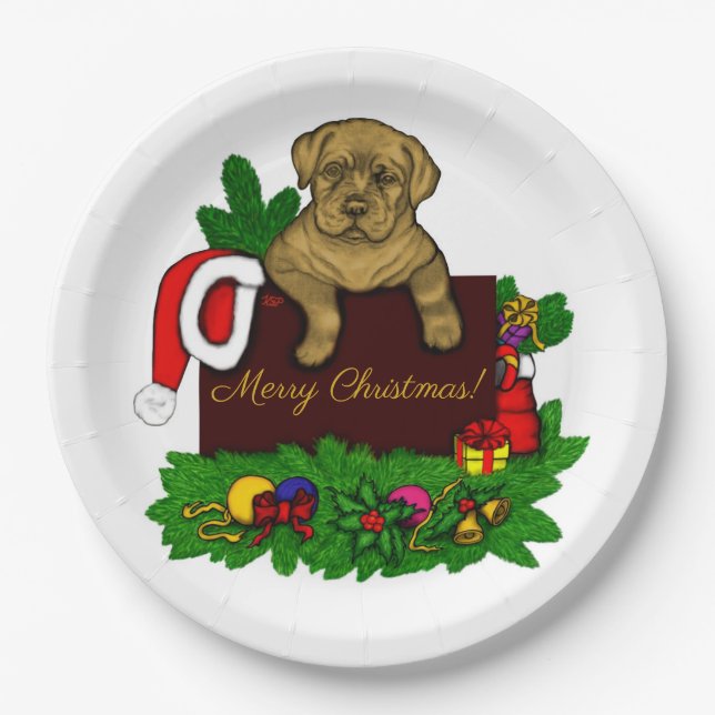 Assiettes En Carton Chiffre XMas (Devant)