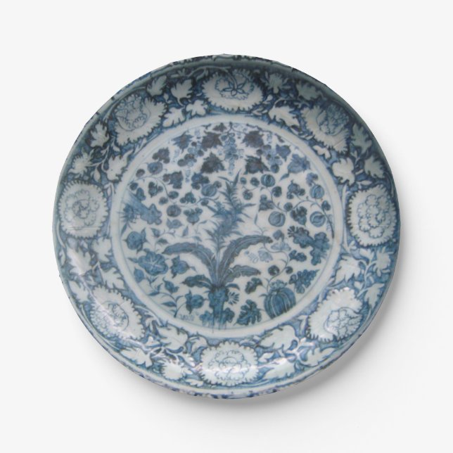Assiettes En Carton Chinois bleus et blancs de Ming de Chinois de (Devant)