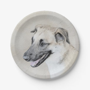 Assiettes En Carton Chinook (oreilles d'hélicoptère) Peinture - Chien